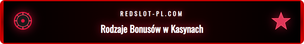 Infografika wyjaśniająca różne rodzaje bonusów kasynowych dla graczy