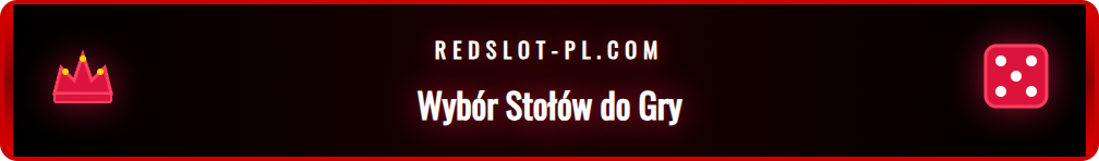 Lobby kasyna na żywo Redslot z różnymi grami i stołami do wyboru.