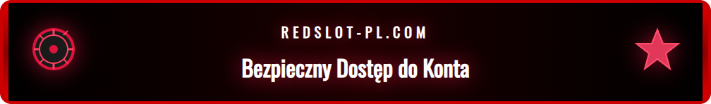 Ilustracja pokazująca interfejs logowania Redslot z polami na login i hasło.