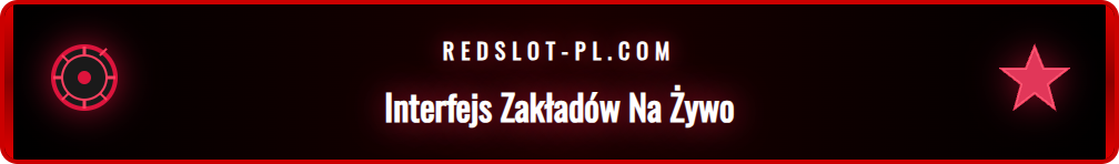 Szczegółowy widok interfejsu Redslot do obstawiania na żywo.