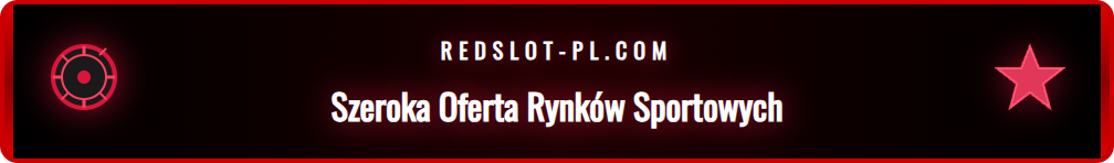 Interfejs platformy Redslot pokazujący różnorodne rynki sportowe dostępne dla graczy.